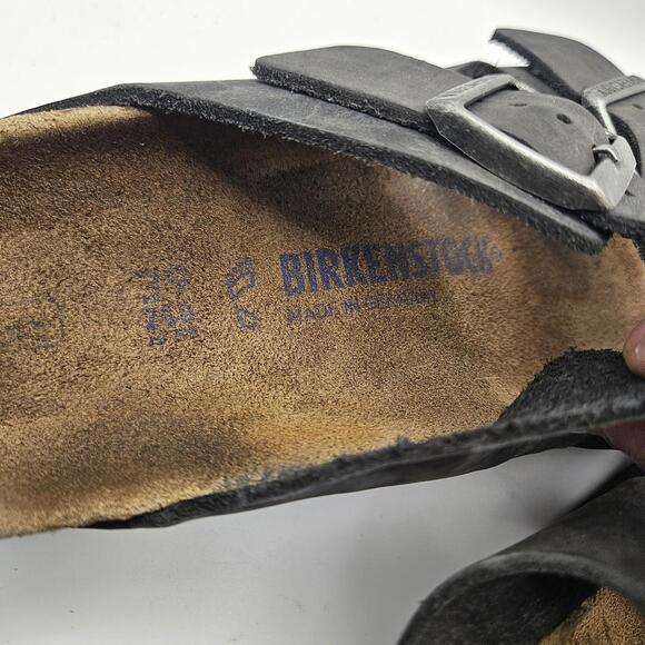 Birkenstock Arizona Unisex Sandals Black Suede Comfort Hippie Size W 8.5 M 7